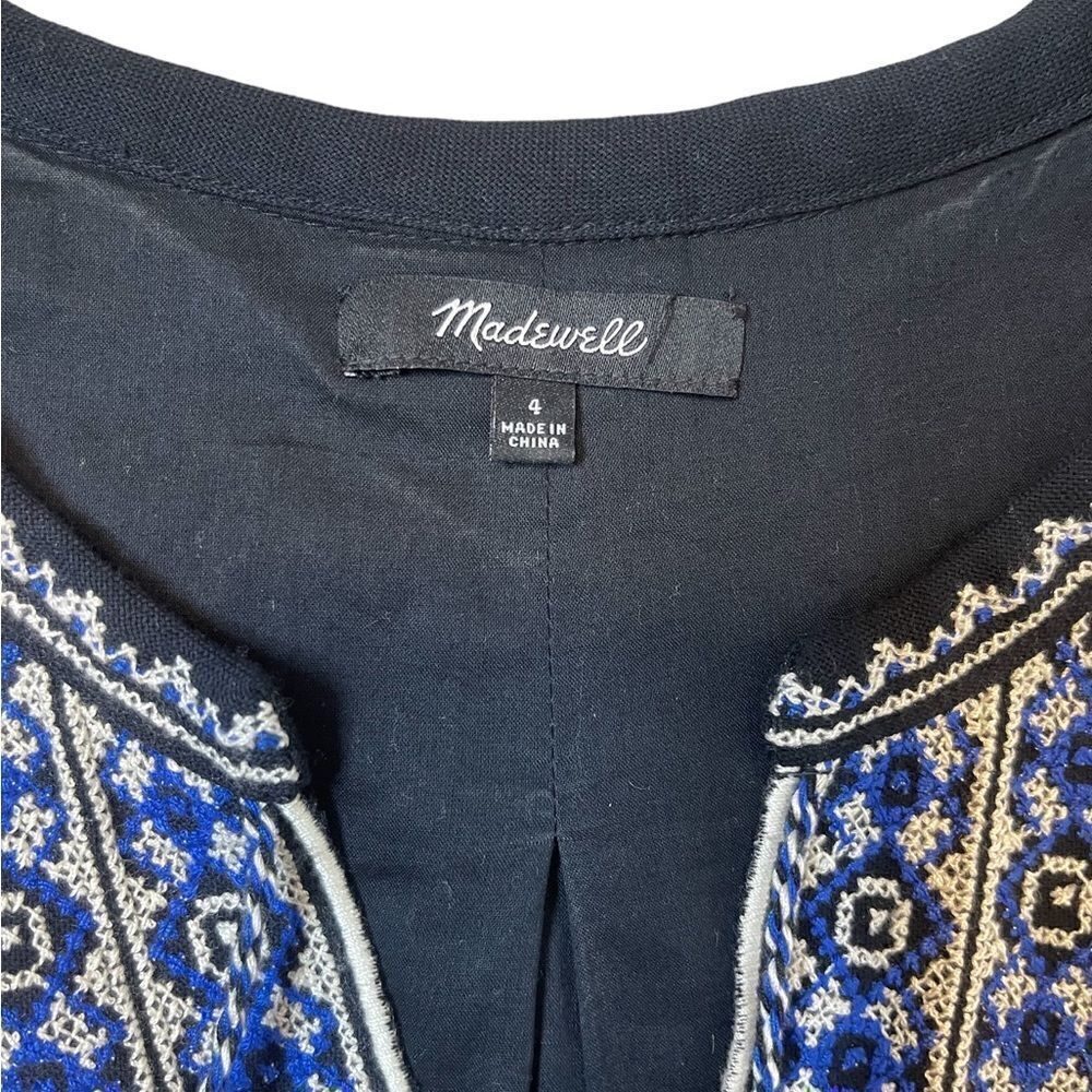 Madewell Embroidered Suncoast Dress in Navy Blue - Picture 15 of 17